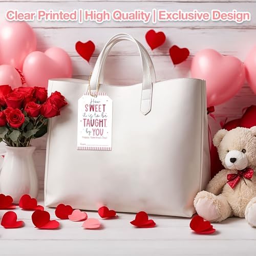 Valentine's Day Gift Tags, 50 Happy Valentine's Day Tags with String - Image 5