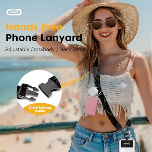 Icycay Phone Lanyard Crossbody Strap Neck Adjustable Teacher Women Marble - Image 2