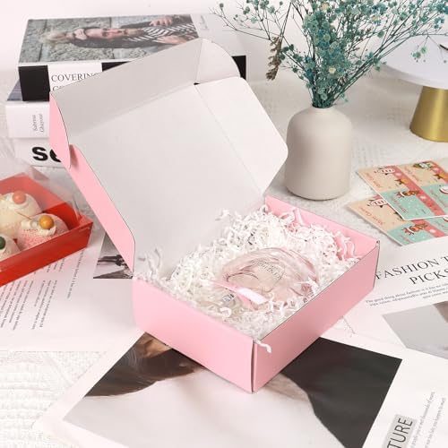 30 Pack 6x4x1.6 Small Shipping Boxes for Small Business, Pink Corrugated Cardboard Boxes for Shipping Packaging Mailing - Image 5