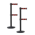 Crowd Control Warehouse CCW Set of 2 Dual Retractable Belt Barrier Stanchion by Crowd+Control+Warehouse