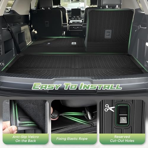 Cartist Floor Mats for Ford Expedition MAX 2018-2024 (8 Seats-2 Row Bench Seat), All Weather Cargo Liner for Expedition Accessories, Heavy Duty Car Mats, Car Accessories (Only Fit MAX) - Image 5