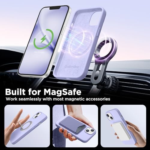 GolbinBox Magnetic for iPhone 15 Case, Silicone Cover, Lilac - Image 4
