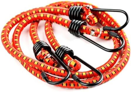 Stalwart Bungee Cords with Hooks, Red, 12-Inch, 10-Pack - Image 5