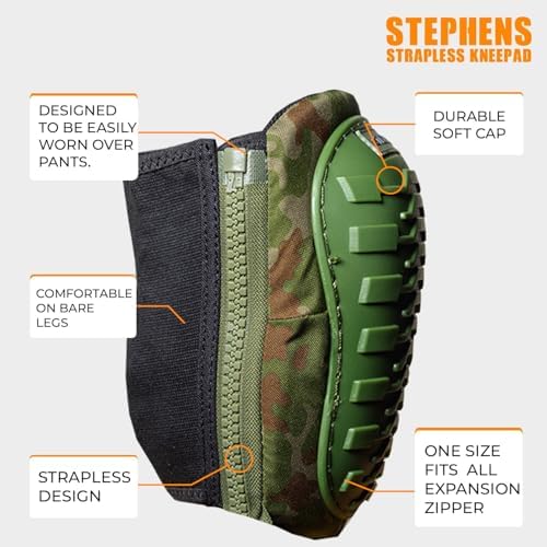 Stephens Strapless Knee Pads for Construction - Heavy Duty Soft Cap Design for Work | Safety Work Gear | Flooring | Roofing | Gardening | Personal Protective Equipment - Cushion Support for Kneeling - Non-Slip Strapless Knee Pad - Eliminate Knee Pain -... - Image 2