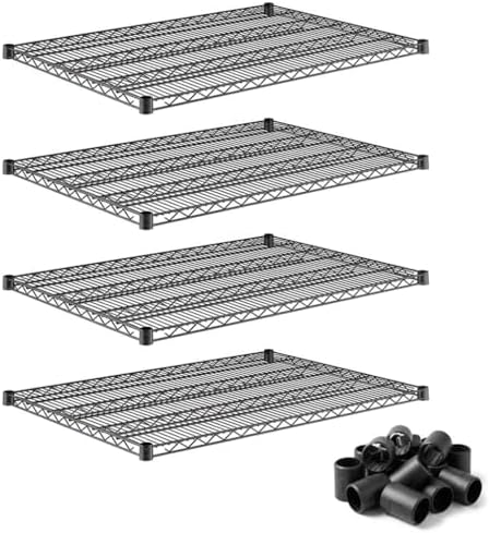NSF 30" x 42" Black Wire Replacement Shelves 4 Pack for Modular Shelving Systems by Zedfire