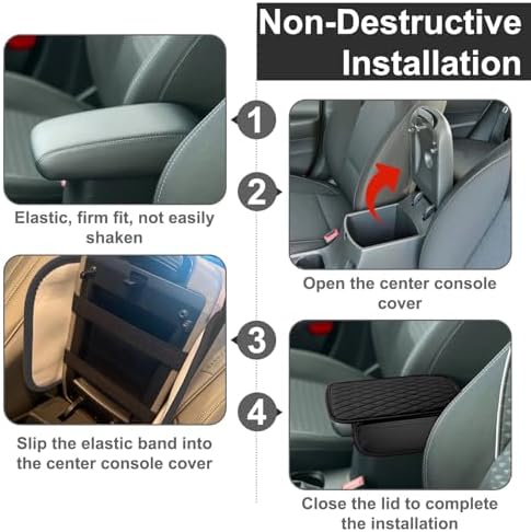 BFXM Car Center Console Cover with 2 Organizer Pockets Storage Bags - Image 6