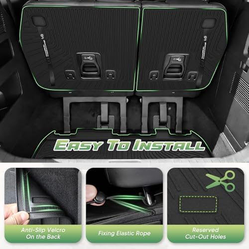 Cartist Floor Mats for Kia Carnival Hybrid 8 Seats 2025 2026 (Only Fit Hybrid), All Weather Cargo Liner for Carnival Accessories, Heavy Duty TPE Floor Mats and Cargo Mats, Car Accessories - Image 5
