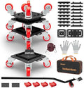 MYUEA Furniture Dolly 5 Wheels Heavy Duty with Removable Side Guards,3307 Lbs Capacity,360° Rotating Wheels & Side Brake,Furniture Movers Lifter Tool with Wheels for Appliances,Sofas,Beds,Pianos by MYUEA