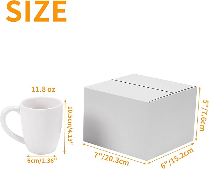 PETAFLOP Shipping Boxes 7x6x5 White Cardboard Box Kraft Corrugated Small - Image 2