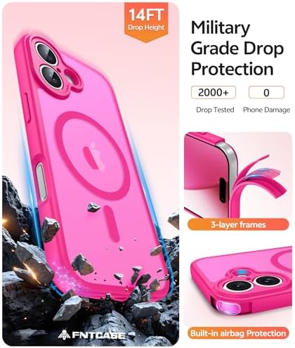 FNTCASE for iPhone 17 Case, Compatible with Magsafe, Glass Screen Protector - Image 5