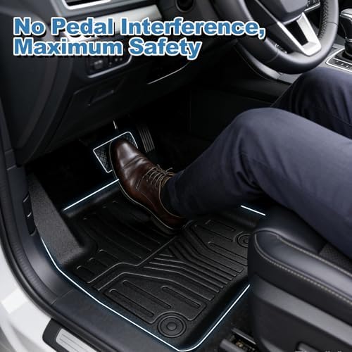 Joruoo-Floor Mats & Cargo Liner for 2022-2026 Honda Civic(Not Hatchback), All-Weather Heavy Duty TPE Floor Liners Full Coverage Automotive for Civic Accessories - Image 3
