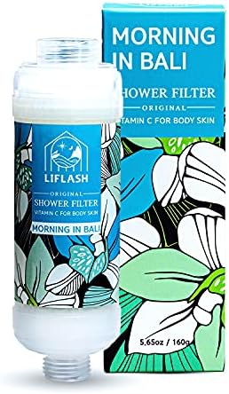 LIFLASH Vitamin C Shower Filter for Hard Water, Aromatherapy Softener Purifier, Help with Softer Skin and Hair Enhancement, for Universal Output Showerhead, Easy Installation (MORNING IN BALI) by Betterinaflash