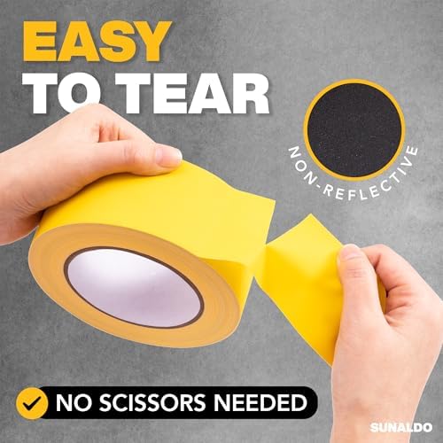 Gaffers Tape (2" x30 Yards) Heavy Duty, Easy Rip | Yellow - Image 5