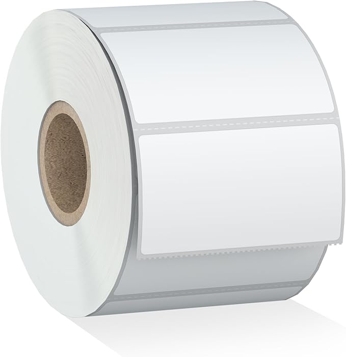 Misofuki 2.25" x 1.25" White Direct Thermal Barcode Labels 1000 Pcs by Misofuki