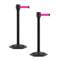 Montour Line MSR760 Set of 2 Retractable Belt Barrier Stanchion, Rubber Base by Montour+Line