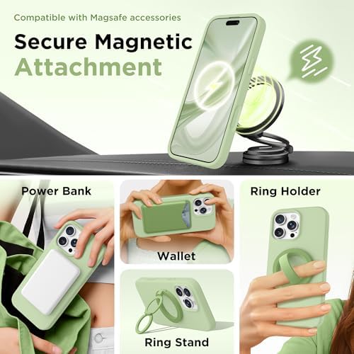 GolbinBox Magnetic for iPhone 16 Pro Max Case, Silicone Cover, Green - Image 4
