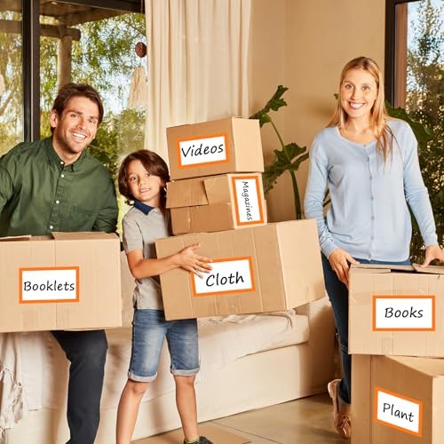 6 x 4 inch Large Moving Labels for Boxes, Blank Moving Boxes Labels Stickers, 160pcs 8 Color Coded Moving Stickers Packing Labels Stickers for Home Organization Projects, Kitchen, Storage Bins, Orange - Image 4