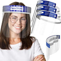 Medical Nation Face Shield | Case of 48 | Clear Plastic Face Shields for Women, Men & Kids, Anti-Fog, Lightweight Reusable Face Shield Mask, Safety Visor Cover with Comfortable Sponge & Elastic Band by MEDICALNATION