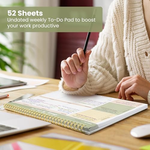 Weekly To Do List Notepad with 52 Undated Sheets（8.5"×11"）6 Pack - Undated Weekly Planner Notepad for Office Desk Accessories and Supplies - Multi - Image 5