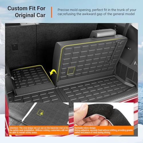 powoq Floor Mats Cargo Mat Compatible with 2014-2019 Toyota Highlander - Image 2