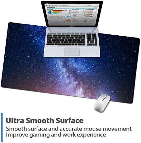 QiyI PU Leather Large Mouse Pad, Office Decor, 31.5" x 15.7", Starry Sky - Image 5