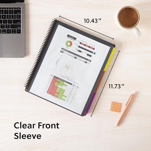 Smead 12 Pocket Poly Project Organizer,Letter Size,1/3-Cut Tab,Gray with Bright Colors (89207),(Pack of 10) - Image 4