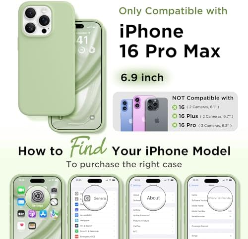 GolbinBox Magnetic for iPhone 16 Pro Max Case, Silicone Cover, Green - Image 2