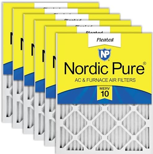 Nordic Pure 18x20x1 Pleated MERV 10 Air Filters 6 Pack by NordicPure