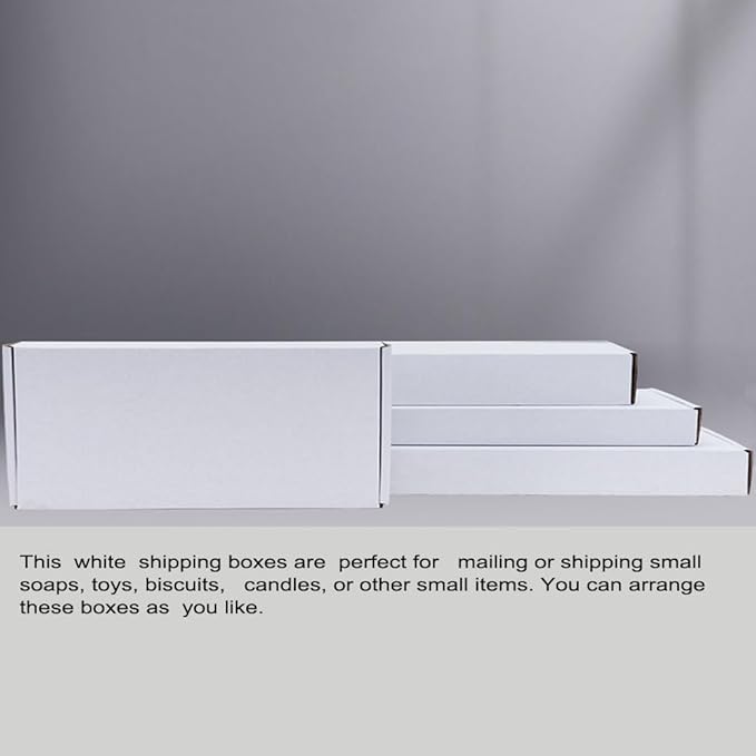 5x4x1 inch Small White Shipping Boxes 50 Pack, Corrugated Cardboard Mailer - Image 9