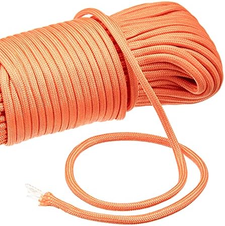 Amazon Basics 550 Type III Paracord, 7-Strand Nylon Core, High Strength for Hiking, Camping, Survival and DIY Crafts, 5/32 in x 100 ft (4mm x 30.5m), Orange - Image 4