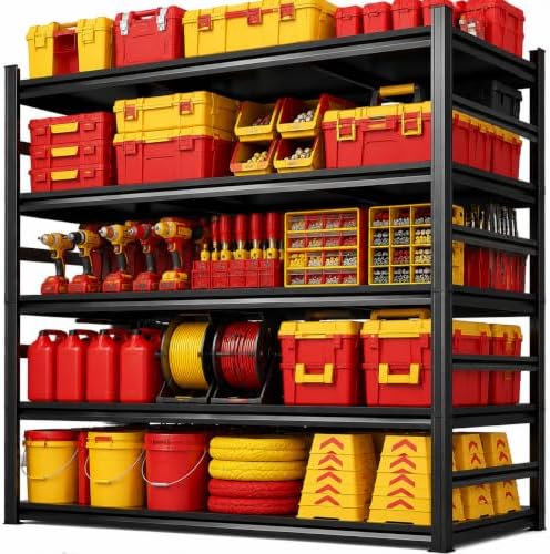 Garage Shelving, 3300 LBS Storage Shelves with Side Guard by Beaunatixx