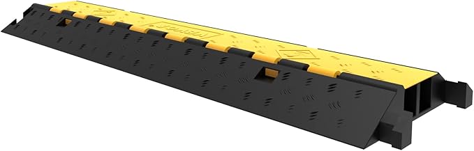 Happybuy 5 Pack Rubber Cable Protector Ramp 2 Channel Heavy Duty 66000lbs Load - Image 9