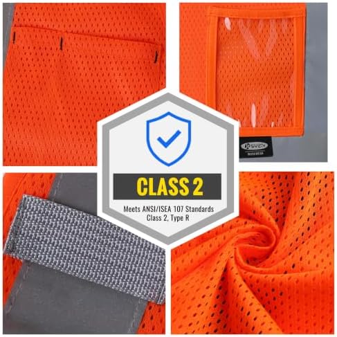 JKSafety Safety Vest for men women Hi Vis Vest with Pockets and Zipper High Visibility Construction Vests BX310 - Image 4