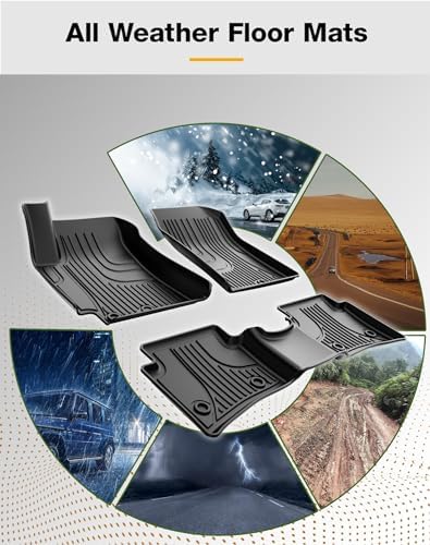 Original Rio Floor Mats for 2018-2024 Kia Rio Sedan & Hatchback Models - Custom Fit TPE Heavy Duty Non Slip Floor Mats 1st and 2nd Row - All Weather Black Car Mats for Rio 2018-2024 - Image 2