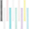 10 PCS Comb Binding Spines,30 Rings Click Plastic Spiral Binding Coils,Easy to Adding Pages for Binding Letter Size,A4,DIY Notebook for Student, 3/7inch Diameter,Multi-Color, Binds Up to 80 Sheets by Unknown