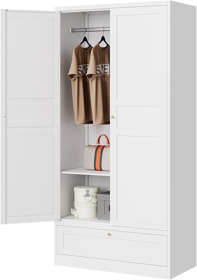 Letaya Wardrobe Closet, Bedroom Armoire Cabinet Clothes Organizer by LetayaMetalCabinets
