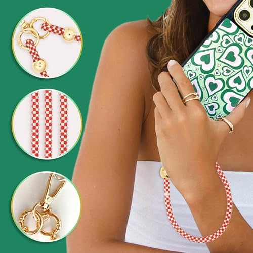 Crystal Phone Strap Crossbody and Wrist Lanyard, Anti Theft Layered & Wrist Strap Cell Phone Neck for Women - Image 3