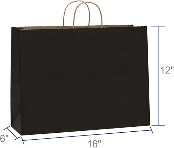 BagDream 100Pcs 16x6x12 Inches Kraft Paper Bags - Image 2