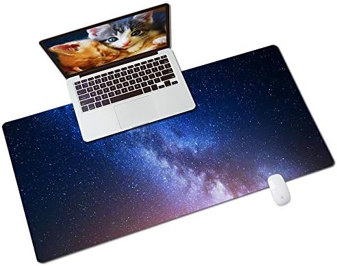 QiyI PU Leather Large Mouse Pad, Office Decor, 31.5" x 15.7", Starry Sky by QIYI
