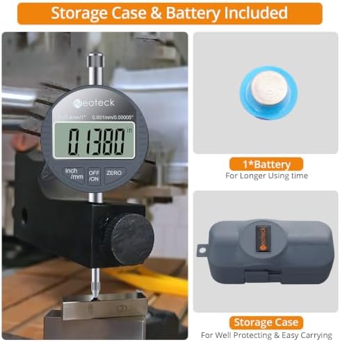 Neoteck 25.4 mm/1" Digital Dial Indicator with 0.001mm/0.00005" Resolution - Image 5