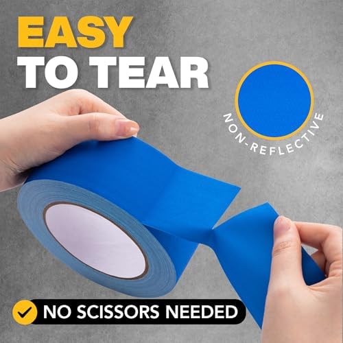 Gaffers Tape (2" x30 Yards) Heavy Duty, No Residue (6 Pack Blue) - Image 5