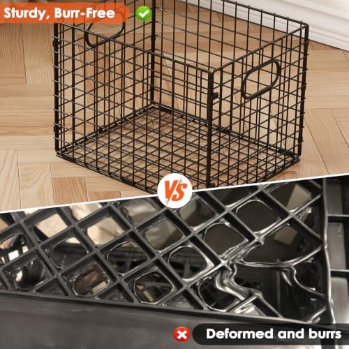 5-Pack Metal Milk Crate for Storage,40qt Stackable Collapsible Storage Bins - Image 5