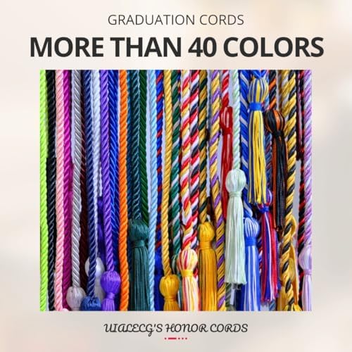 Graduation Honor Cords, 68" Long (Light Purple with White) - Image 4