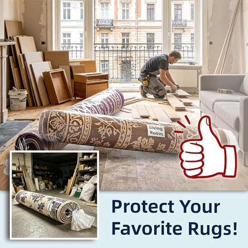 Heavy Duty Plastic Carpet Storage Bag, 92 x 20 Inch Rug Shipping Bag - Image 7