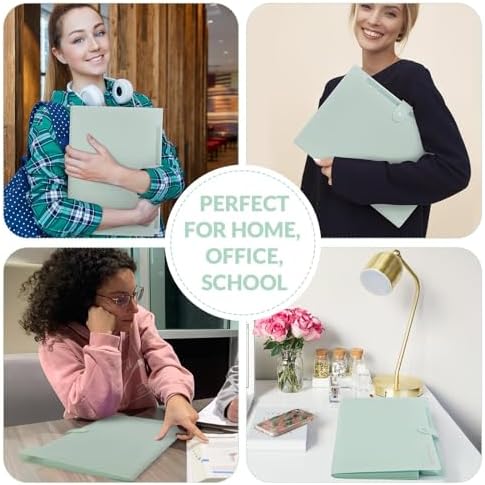 SKYDUE Expanding File Folder, Accordion File Organizer with 8 Pocket, Expandable Document Paper Receipt Holder for School Office Hospital, Letter/A4 Size Light Green - Image 6