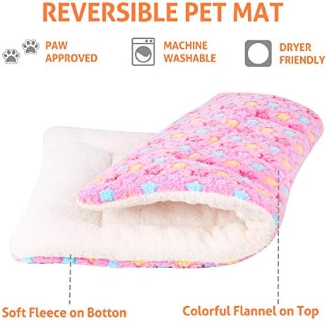 Mora Pets Dog Crate Pad Bed Ultra Soft Pet Mat Star Print Pink 35 x 23 Inch - Image 3