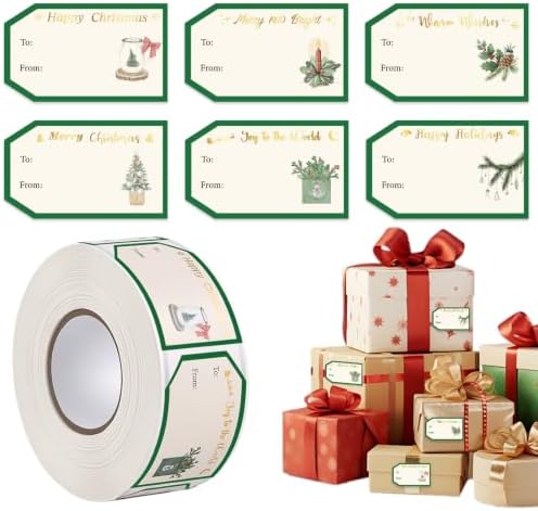 600 PCS Christmas Gift Label Stickers Christmas Gift Tags Stickers by BESARME