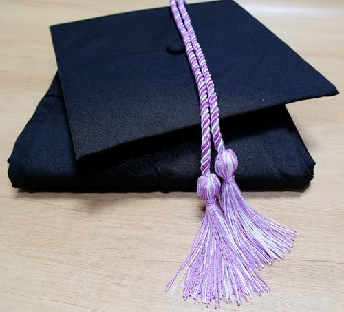 Graduation Honor Cords, 68" Long (Light Purple with White) - Image 2