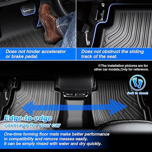 CX5 Floor Mats - Car Mats for Mazda CX5 2013-2016, All Weather Floor Mats and Cargo Liner with Backrest Mat for CX5 Accessories, Heavy Duty Rubber Mats, Car Accessories - Image 5