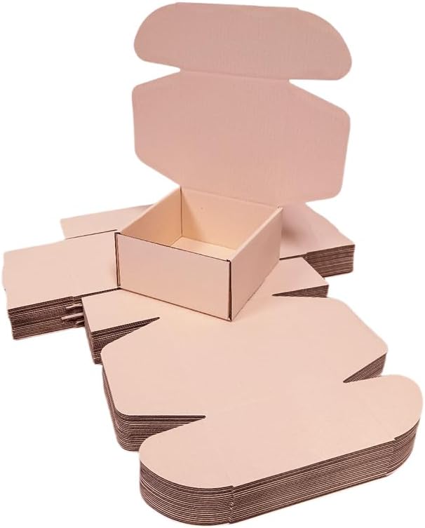 10 Pcs 9.8 x 9.8 x 4 inches Large Size Corrugated Cardboard Gift Boxes - Image 3